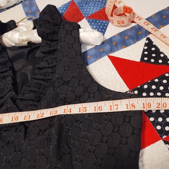 Taylor Elegant Black Ruffled Sleeveless Dress - Picture 6 of 12